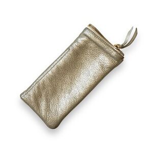 ASHER G Metallic Gold Leather Eyewear Case